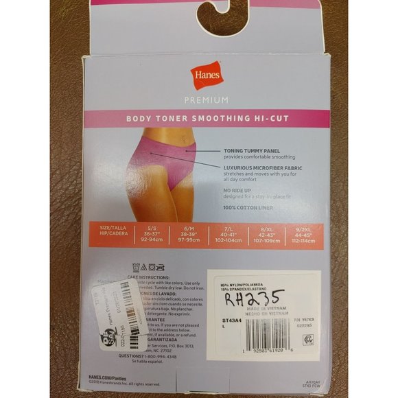 Women's 4pk Tummy Control Hi-Cut Underwear Hanes Premium Multicolored Large - Picture 7 of 9